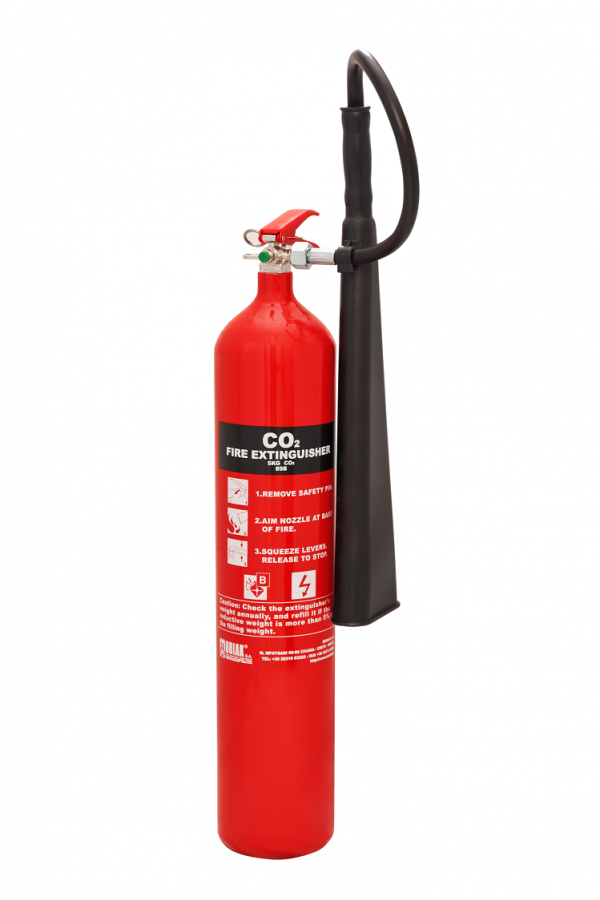 Fire Extinguisher 5Kg CO2 (BSI KITEMARK) with Alum. Cylinder